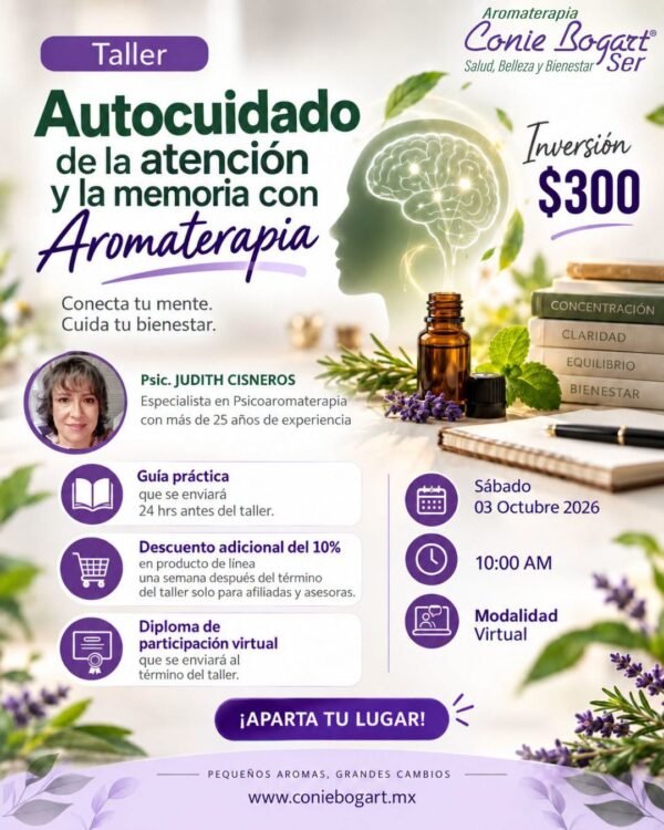 Autocuidado de la atención y la memoria con Aromaterapia