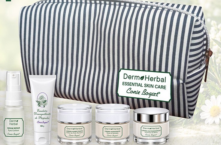 Cosmetiquera Dermo Herbal de regalo junto a productos de la línea